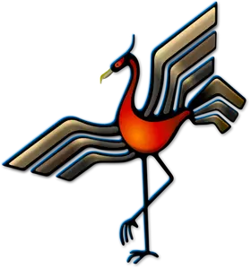 Farge fuglen emblem vektor bilder