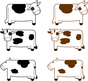 Black and brown cows