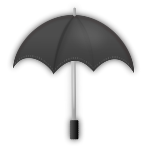 Vektor ClipArt-bilder av gråskala paraply
