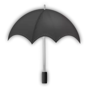 Clipart vetorial de guarda-chuva em tons de cinza