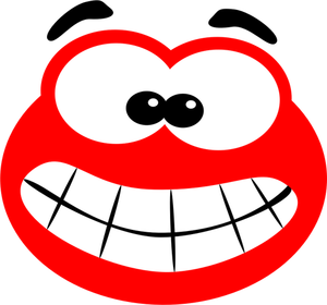 Vector image of big mouth smiling blob