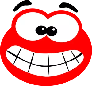 Vector bildet av stor munn smilende blob