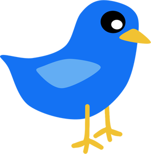 Yksinkertainen sininen lintuvektorikuva