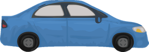 Modré auto skica