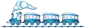 Sininen junavektori