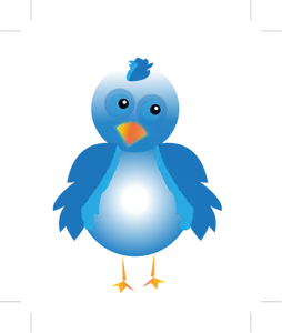 Sarjakuvatyylinen sininen lintu luotu kuva