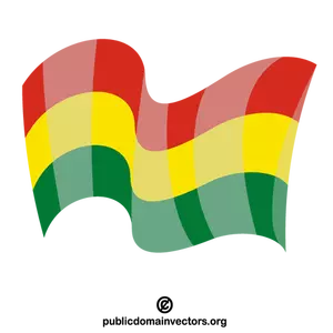 Bolivian waving national flag