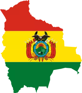 Vlag van Bolivia kaart