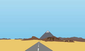 Lange weg in de woestijn