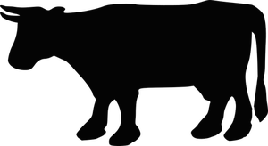 Kráva vektorové siluetu