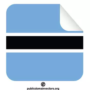 Bandiera del Botswana nel quadrato adesivo