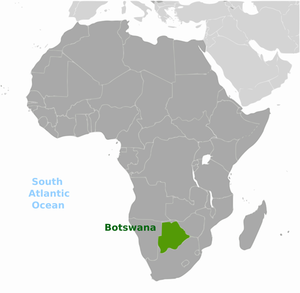 Kaart van Botswana