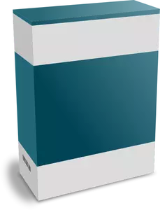Vektorbild av mörk grön programvara emballering box