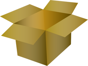 Immagine vettoriale della scatola di cartone con un gradiente
