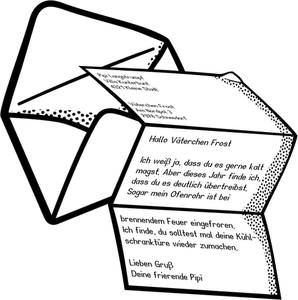 Dostluk mektup dışında bir zarf vektör çizim