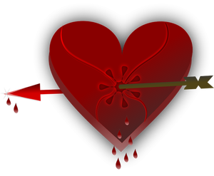 Gebroken hart vector afbeelding
