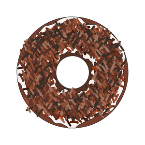 Braun besprengt donut