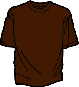 Brown t-shirt vector drawing