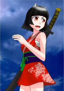 Anime dziewczyna wojownik