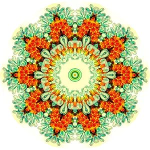 Colorful geometrical flower