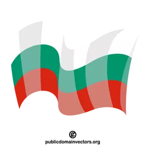 Bulgaria state flag waving