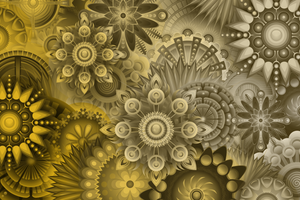 Golden flowers pattern