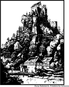 Burg Rabeneck castle vector graphics
