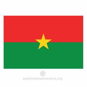 Flaga wektor Burkina Faso