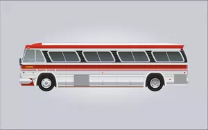 GM PD-4106 autobus vektorový obrázek