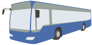 Niebieski autobus sztuka wektor