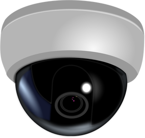 CCTV dome camera vector illustration