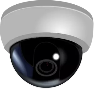 Illustrazione vettoriale di CCTV dome telecamera