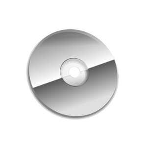 Clipart vetorial de disco compacto de tons de cinza