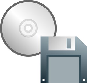 CD o floppy disk icona immagine vettoriale