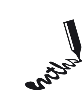 Blyant med svart blekk vector illustrasjon