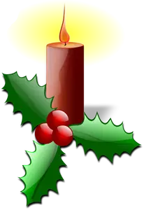 Christmas candle vector graphics