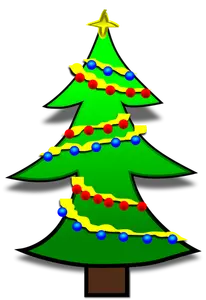 Árvore de Natal decorada com lâmpadas coloridas