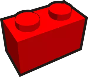 1 x 2 Kind Ziegel Element rot Vektor-illustration