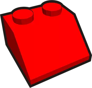 tijolo elemento vermelho desenho vetorial 1 x 2 inclinado infantil