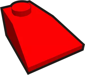 1 x 1 Ecke Kind Ziegel Element rote Vektor-ClipArt