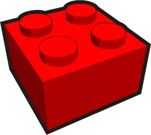2 x 2 Kind Ziegel Element rote Vektor-ClipArt