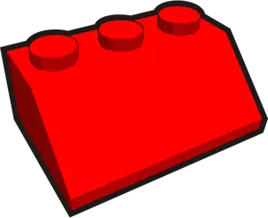 1 x 3-Ecke Kinder Ziegel Element rot Vektor-Bild
