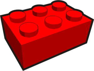 2 x 3 copil caramida elementul roşu vectorul imagine