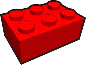 2x3 kid's brick element red vector image