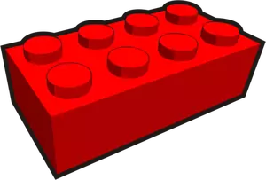 ilustração de vector vermelho 2 x 4 infantil tijolo elemento