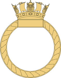 Marinen fartyget badge vektorbild