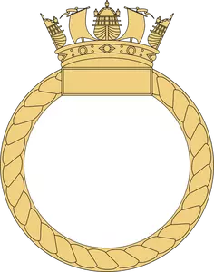 Statek marynarki odznaka wektorowa
