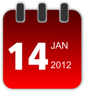 Vector illustraties van rode dagelijkse kalender teken