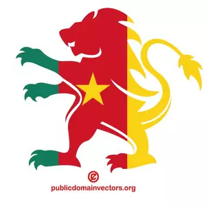 Herb flaga Kamerunu wektor