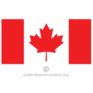 Bandera canadiense vector